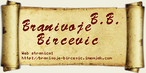 Branivoje Birčević vizit kartica